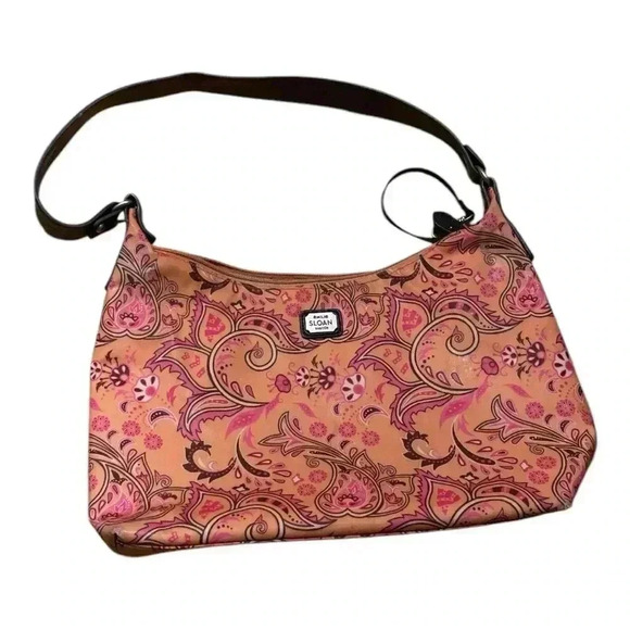 Emilie Sloan Handbags - Emilie Sloan Pink Paisley Shoulder Bag